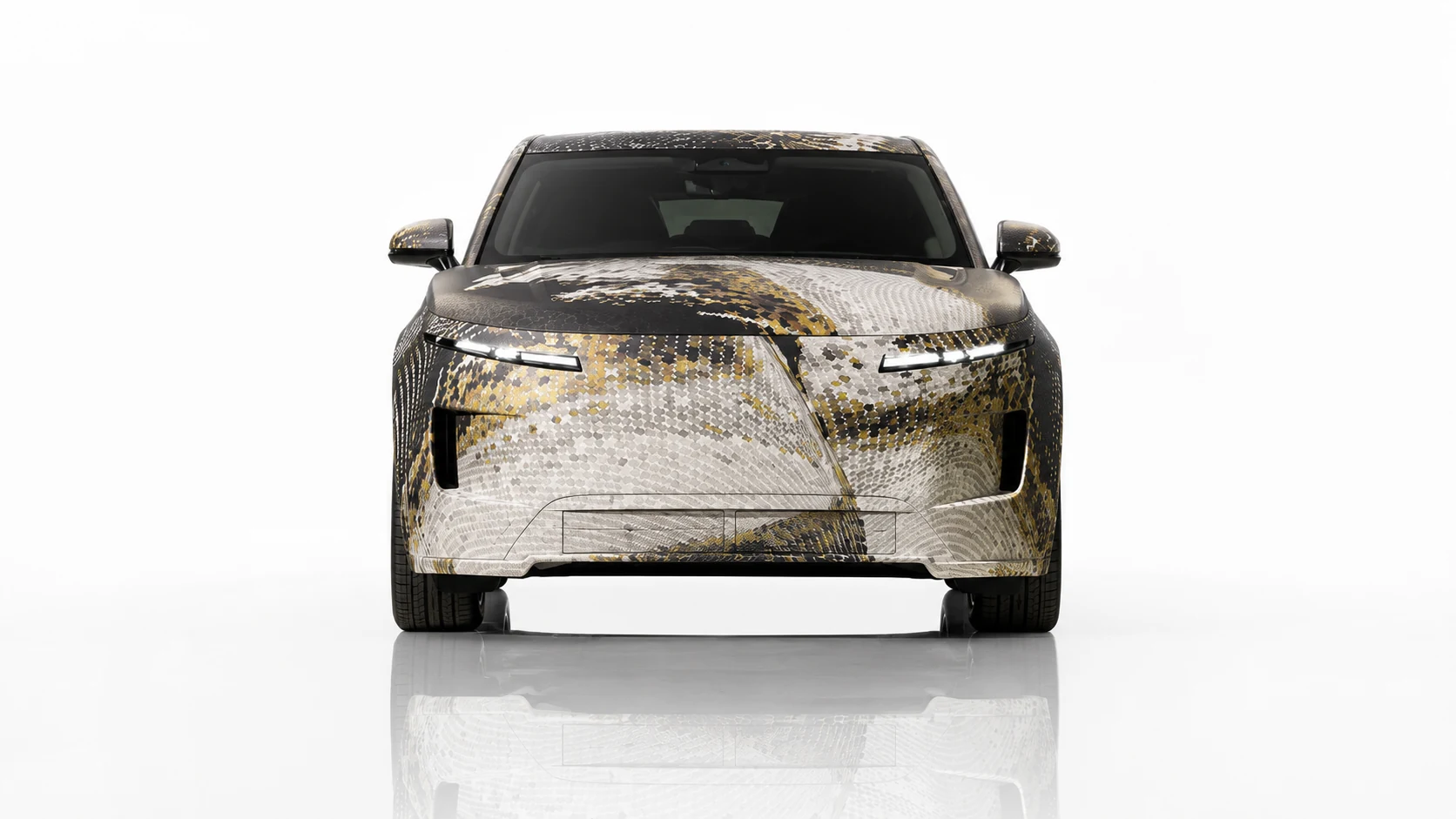 Head-on front view of the Range Rover GT prototype