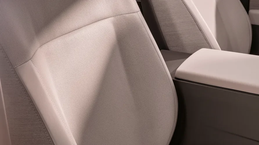 Close-up of the Range Rover GT perforated seat upholstery